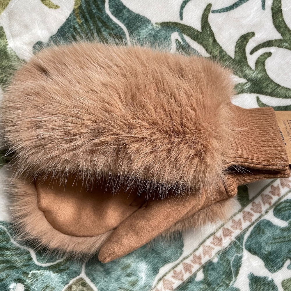 Faux Fur Mittens